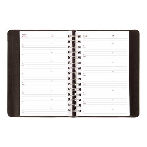 Brownline® 2025 Essential Daily/Monthly Planner, Appointment Book, 12 Months, January to December, Twin-Wire Binding, 8" x 5", Black (CB634W.BLK-25) - Image 3