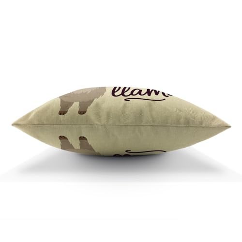 Moslion Llama Pillow Case Cute Alpaca with Glasses with Lettering Quote Save The Dream for Your Llama Throw Pillow Case 18" x 18" Inch Cotton Linen Cushion Cover for Men Women White - Image 5