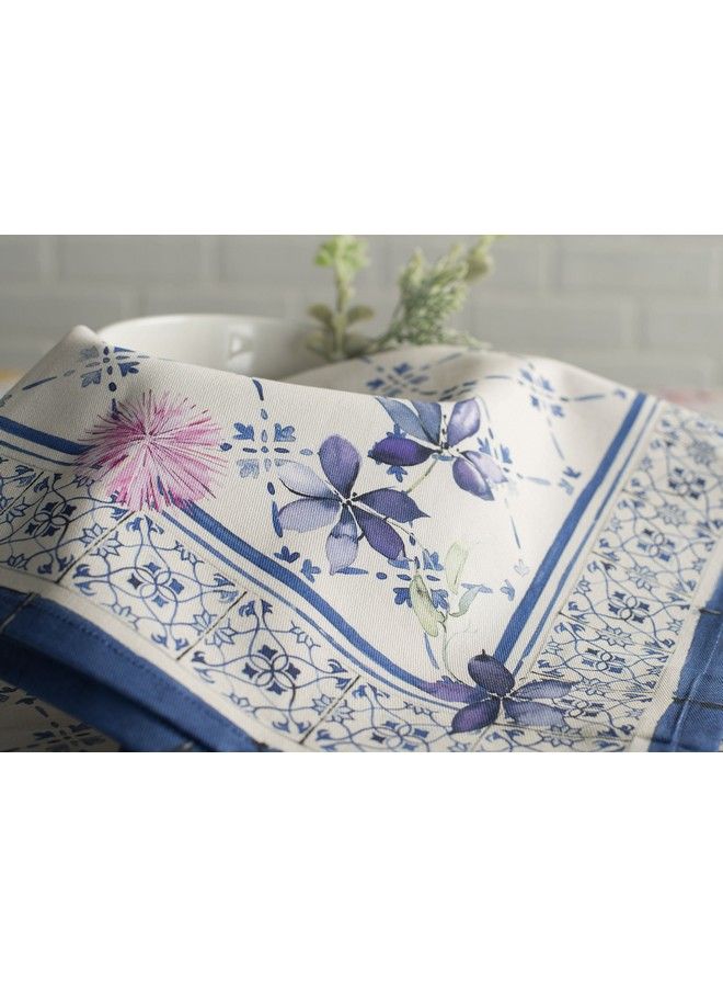 Maison d' Hermine Napkin 100% Cotton Set Of 4 Cloth Napkin Decorative Washable Napkins Home Kitchen Dining Cocktail Parties & Camping Faience Spring/Summer (20”X20”) - Image 5