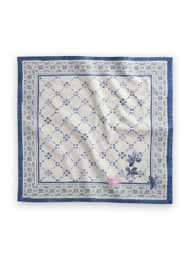 Maison d' Hermine Napkin 100% Cotton Set Of 4 Cloth Napkin Decorative Washable Napkins Home Kitchen Dining Cocktail Parties & Camping Faience Spring/Summer (20”X20”) - Image 2