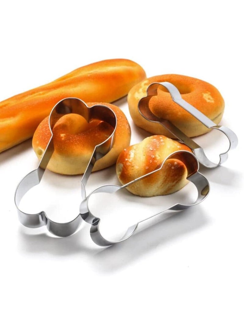 Bukela 6 Piece Dog Cookie Cutter Set, Cartoon Dog Bone, Paw Print Animal Cookie Cutters Dog Shaped Mould for DIY Baking Biscuit Pastry Cutter - Image 5