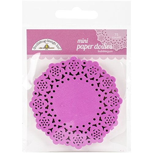 Doodlebug Mini Doilies 3" 75/Pkg, Bubblegum - Image 1
