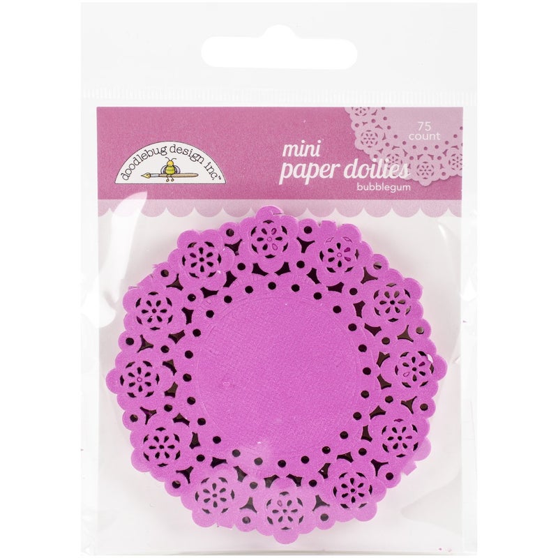 Doodlebug Mini Doilies 3" 75/Pkg, Bubblegum - Image 2