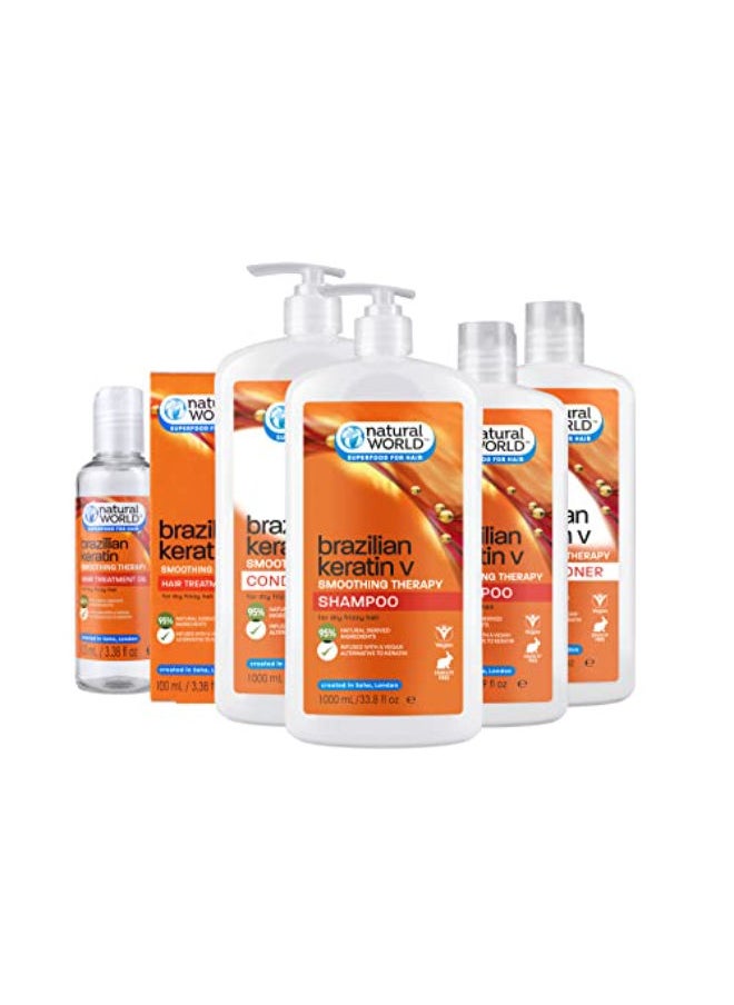 Natural World - Brazilian Keratin Shampoo 1000ml - Image 1