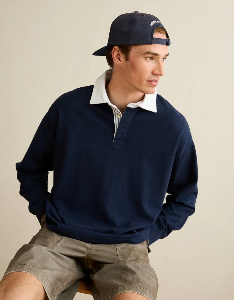 American Eagle AE Boxy Fit Rugby