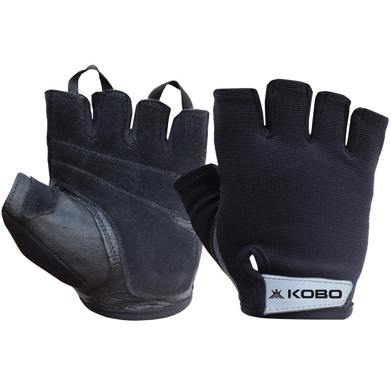 Kobo WTG-48 Weight Lifting Gym Gloves Leather Hand Protector for Fitness Training (Multi Colour) - Image 4