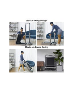 KINGSMITH Walkingpad R2 Treadmill, Running And Walking 2 In 1 Folding Treadmill Manual Automatic Modes Foldable Walking Pad Non-Slip Smart Lcd Display Fitness Equipment, Under Desk Treadmill  - Image 3