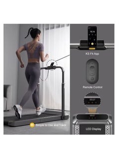 KINGSMITH Walkingpad R2 Treadmill, Running And Walking 2 In 1 Folding Treadmill Manual Automatic Modes Foldable Walking Pad Non-Slip Smart Lcd Display Fitness Equipment, Under Desk Treadmill  - Image 5