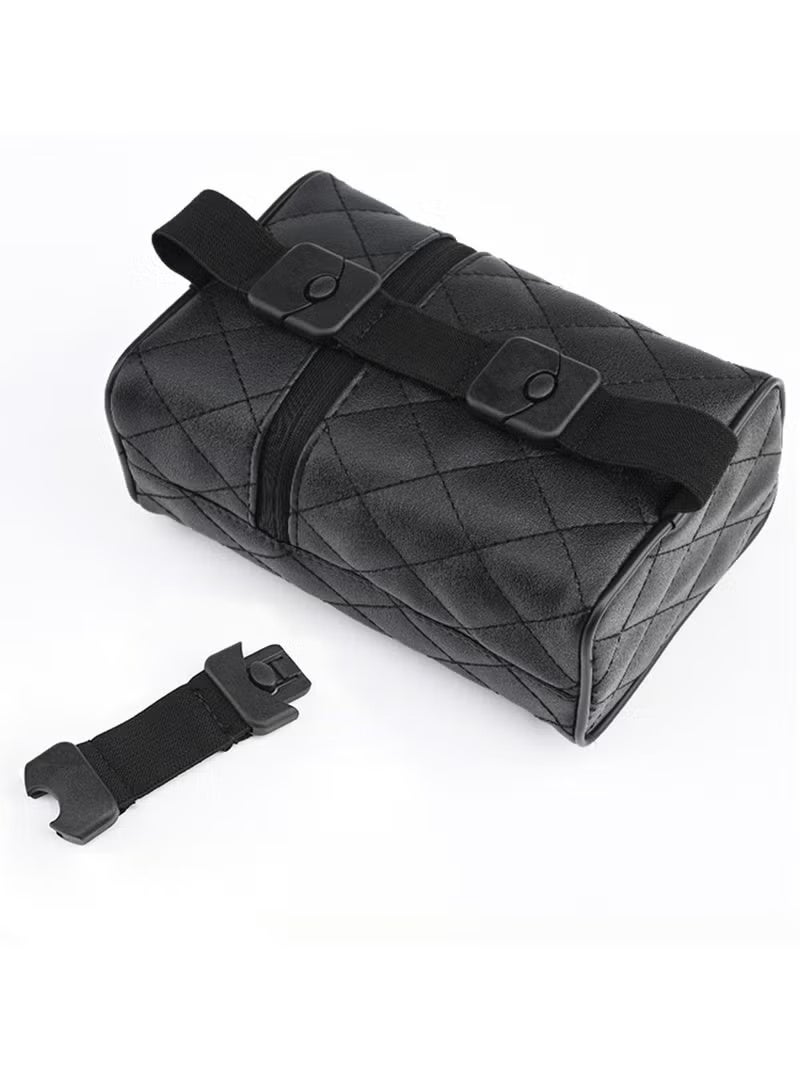 Car Tissue Holder, Car Napkin Cover, Car Tissue Box, Car Tissue Paper Box, Napkin Holder For Car, Tissues Box Suitable For 120 Standard Tissues , Black - Image 4