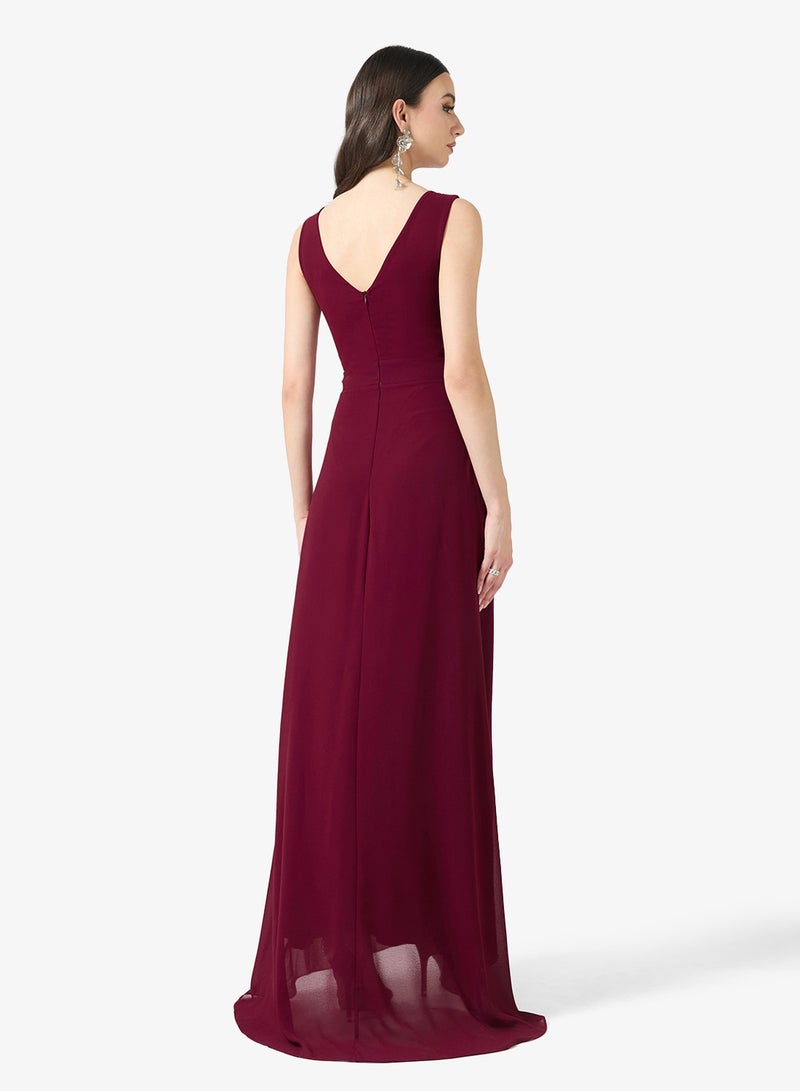 تي اف ان سي فستان ماكسي بدون أكمام من دوبي المنسوج - Image 2