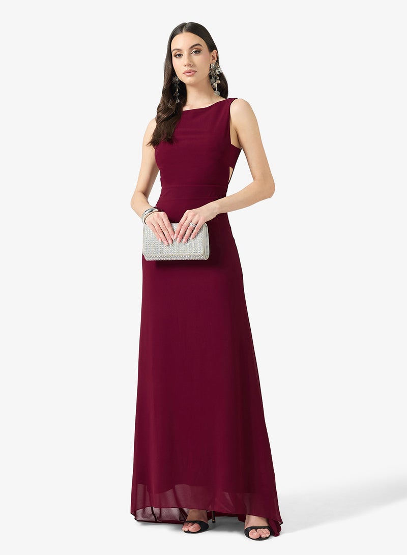تي اف ان سي فستان ماكسي بدون أكمام من دوبي المنسوج - Image 4