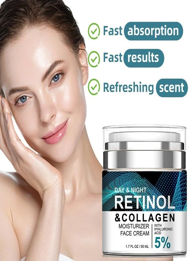 gcdat Retinol Cream for Face with Collagen and Hyaluronic Acid, Hydrating Face Lotion, Rapid Wrinkle Repair, Anti Aging Facial Moisturizer Day and Night for Women and Men 1.7Fl Oz - Image 2