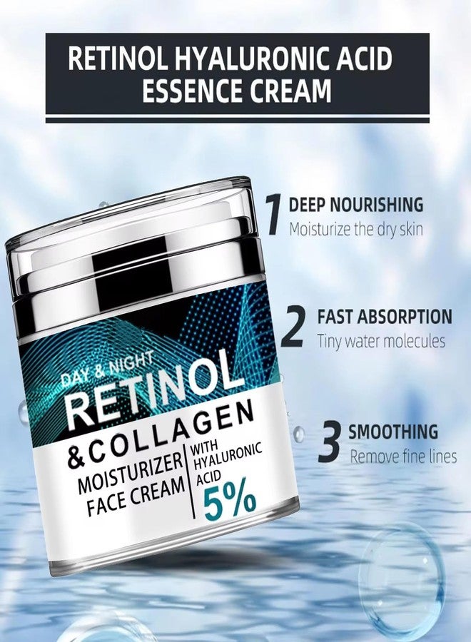 gcdat Retinol Cream for Face with Collagen and Hyaluronic Acid, Hydrating Face Lotion, Rapid Wrinkle Repair, Anti Aging Facial Moisturizer Day and Night for Women and Men 1.7Fl Oz - Image 5