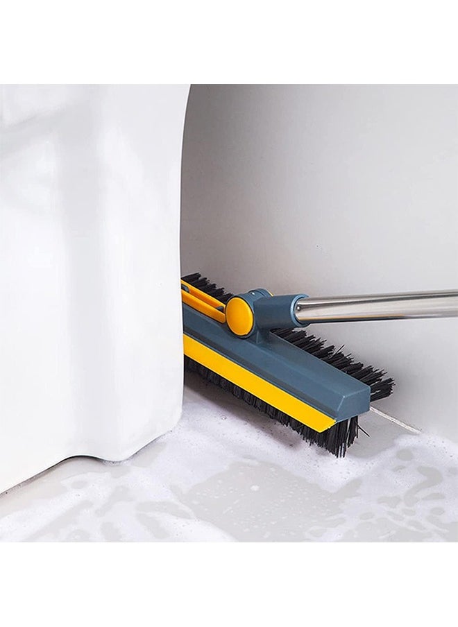 Hihonor - Floor Scrubbing Brush,3-in-1 Rotating Grout Brush with Scraper and V-Angle Brush,Removable Cleaning Brush for Walls/Toilets/Dead Spots - Image 1