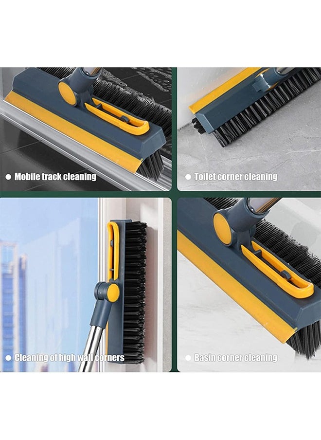 Hihonor - Floor Scrubbing Brush,3-in-1 Rotating Grout Brush with Scraper and V-Angle Brush,Removable Cleaning Brush for Walls/Toilets/Dead Spots - Image 1
