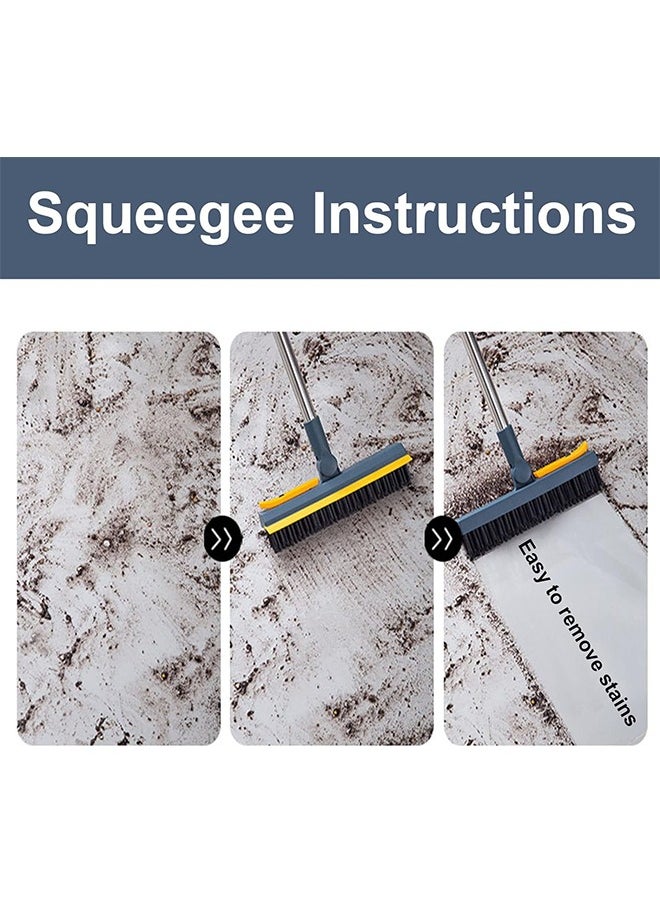 Hihonor - Floor Scrubbing Brush,3-in-1 Rotating Grout Brush with Scraper and V-Angle Brush,Removable Cleaning Brush for Walls/Toilets/Dead Spots - Image 1