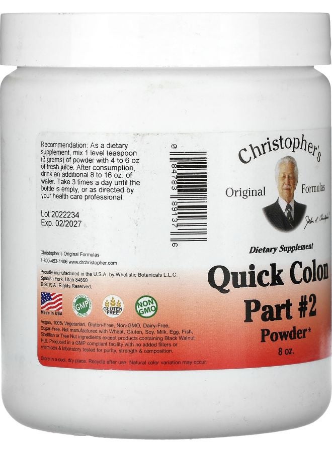Christopher's Original Formulas Quick Colon Part #2 Powder 8 oz (226.8 g) - Image 2
