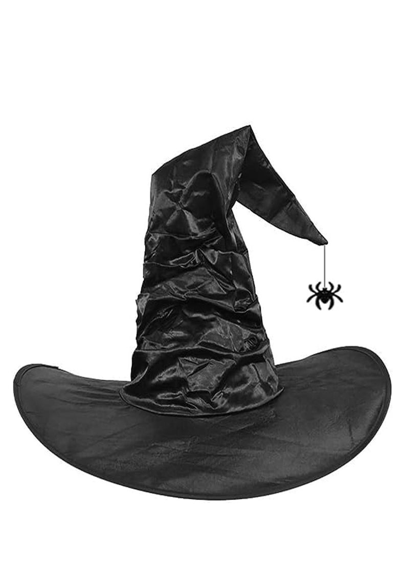 Brain Giggles Brain Giggles Pleated Witch Hat Oxford Cloth Witch Hat for Masquerade Party Cosplay Accessory  - Image 2