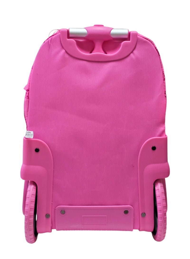 باربي حقيبة مدرسية بعجلات 3في1 حقائب مدرسية للبنات  حقيبة بعجلات للطلاب، حقيبة سفر بعجلات، حقيبة  متعددة الاستخدامات مقاس 18 بوصة - Image 4