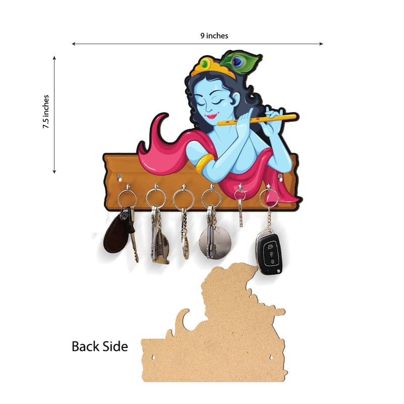 inultimate Decorative Krishna Love Acrylic Key Holder for Home Decor Key Hangers Keychain Holder & Key Holder for Wall - Image 3