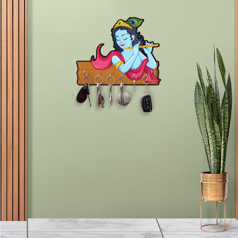 inultimate Decorative Krishna Love Acrylic Key Holder for Home Decor Key Hangers Keychain Holder & Key Holder for Wall - Image 4
