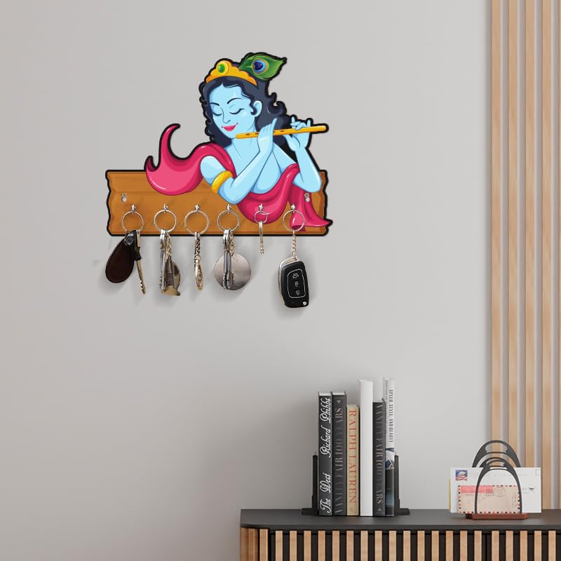inultimate Decorative Krishna Love Acrylic Key Holder for Home Decor Key Hangers Keychain Holder & Key Holder for Wall - Image 2