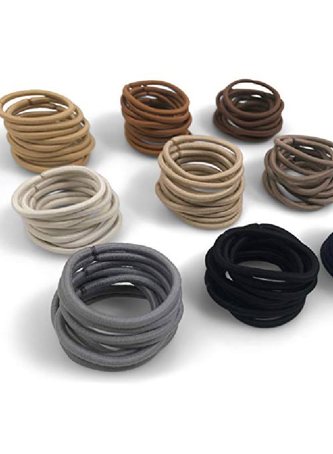 Cyndibands رباطات شعر مرنة بلون البيج الأشقر 4 مم 175 بوصة تتناسب مع لون ذيل الحصان 24 قطعة - Image 3