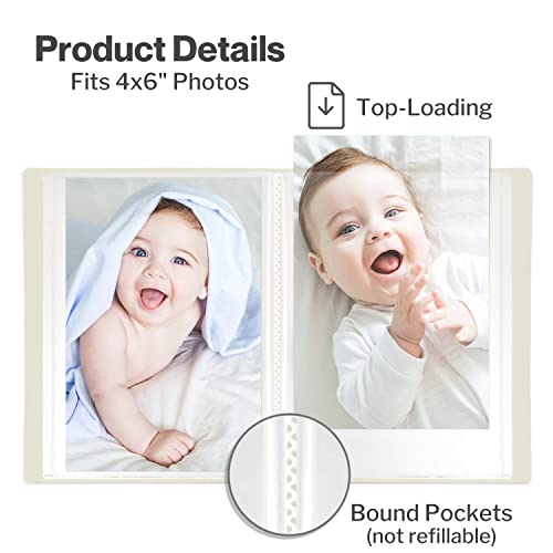 CRANBURY Small Photo Binder 4x6 (Black), 2-Pack 4 x 6 Photo Book, 24 Pockets Shows 48 Pictures, Mini Plastic Picture Album Presentation Binder with Customizable Cover - Image 2