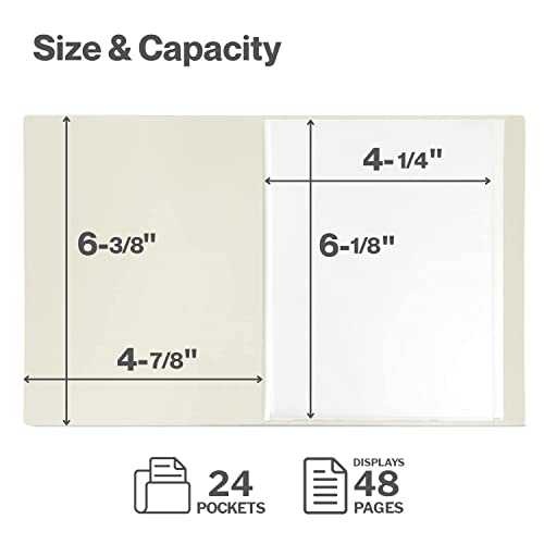CRANBURY Small Photo Binder 4x6 (Black), 2-Pack 4 x 6 Photo Book, 24 Pockets Shows 48 Pictures, Mini Plastic Picture Album Presentation Binder with Customizable Cover - Image 3