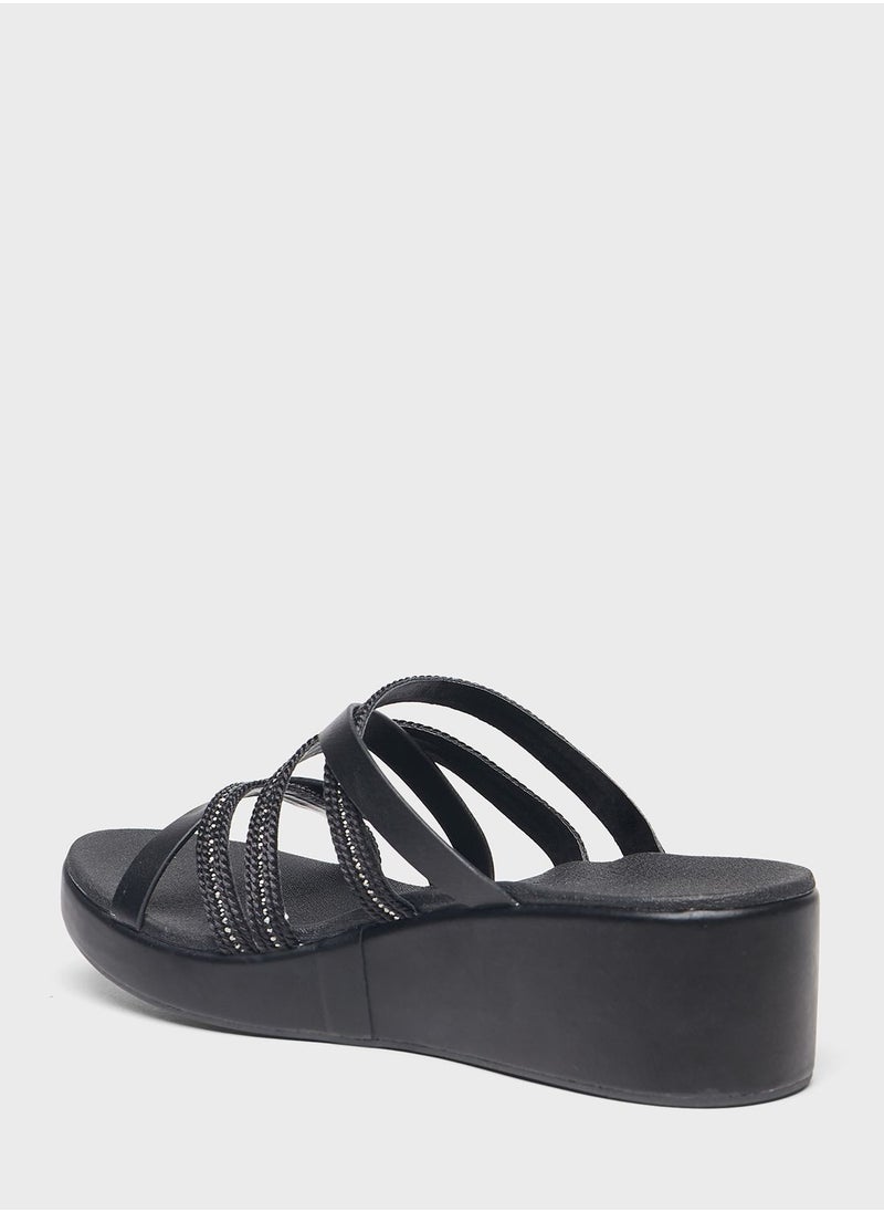 Le Confort - Multi Strap Wedge Sandals - Image 1