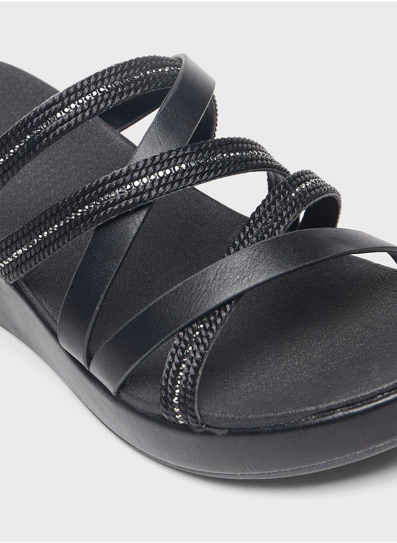 Le Confort - Multi Strap Wedge Sandals - Image 1