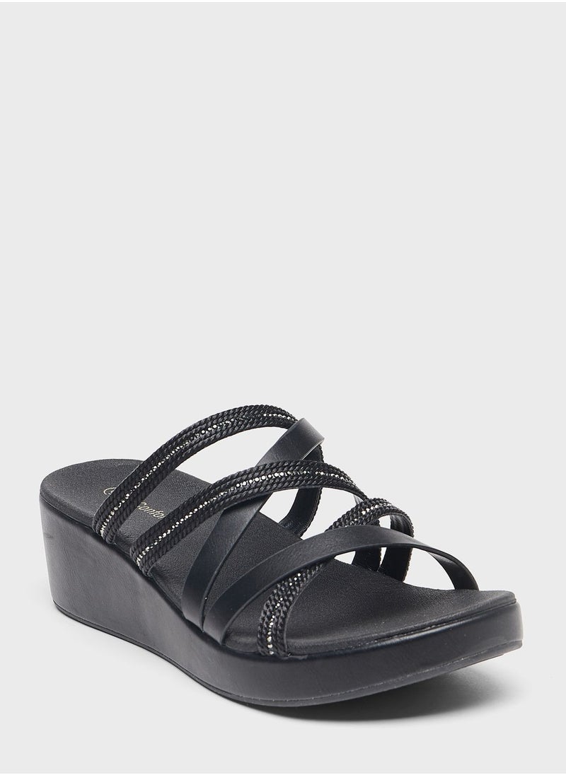 Le Confort - Multi Strap Wedge Sandals - Image 1