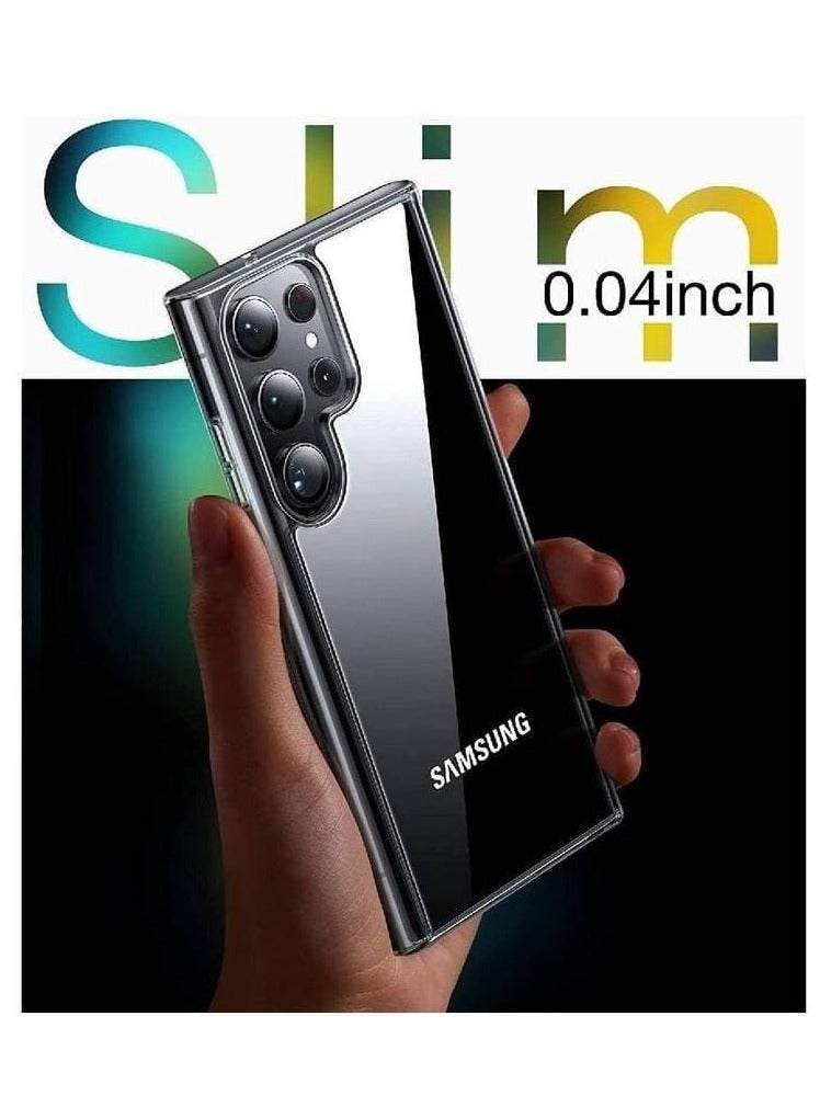 1+2 Protective Slim Designed Shockproof Case Cover And High Quality Tempered Glass screen Protector For Samsung Galaxy S23 Ultra Clear - Image 2