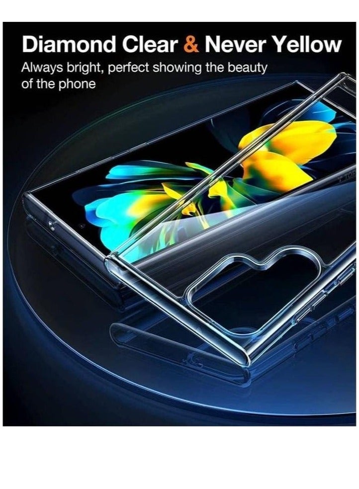 1+2 Protective Slim Designed Shockproof Case Cover And High Quality Tempered Glass screen Protector For Samsung Galaxy S23 Ultra Clear - Image 3