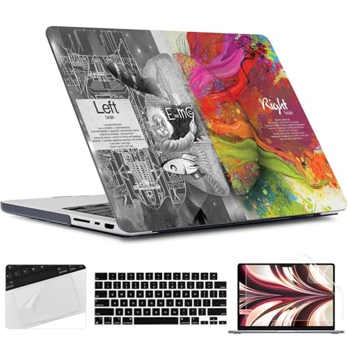 TWOLSKOO for MacBook Pro 16 Inch Case 2023 2022 2021 Release M2 A2780 M1 A2485 M1 Pro/Max, Hard Shell Case & Keyboard Cover & Screen Protector for Mac Pro 16" with Touch ID, Smart Brain - Image 1