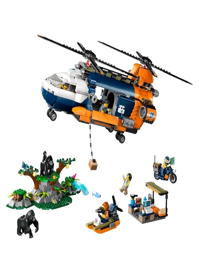 LEGO LEGO - City Jungle Explorer Helicopter at Base Camp 881 Pieces - 60437  - Image 1
