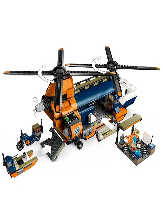 LEGO LEGO - City Jungle Explorer Helicopter at Base Camp 881 Pieces - 60437  - Image 3