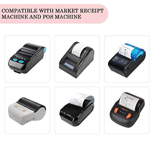 Zeitel® 5 Rolls Thermal Printing Paper, 57mmx25mm Thermal Paper Receipt Rolls Self-Adhesive Thermal Cash Register Paper POS Receipt Paper, Black on White, for POS Machine & Mini Thermal Printer - Image 3