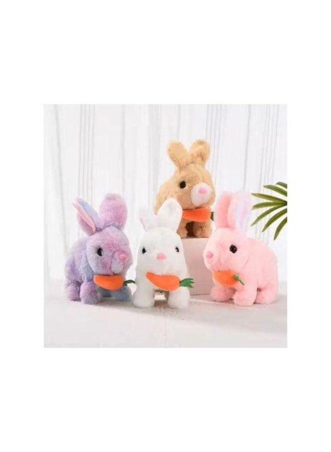 Pullivi Store Battery-Operated Walking Plush Bunny Toy - Hopping with Sounds for Easter Gifts - Image 4