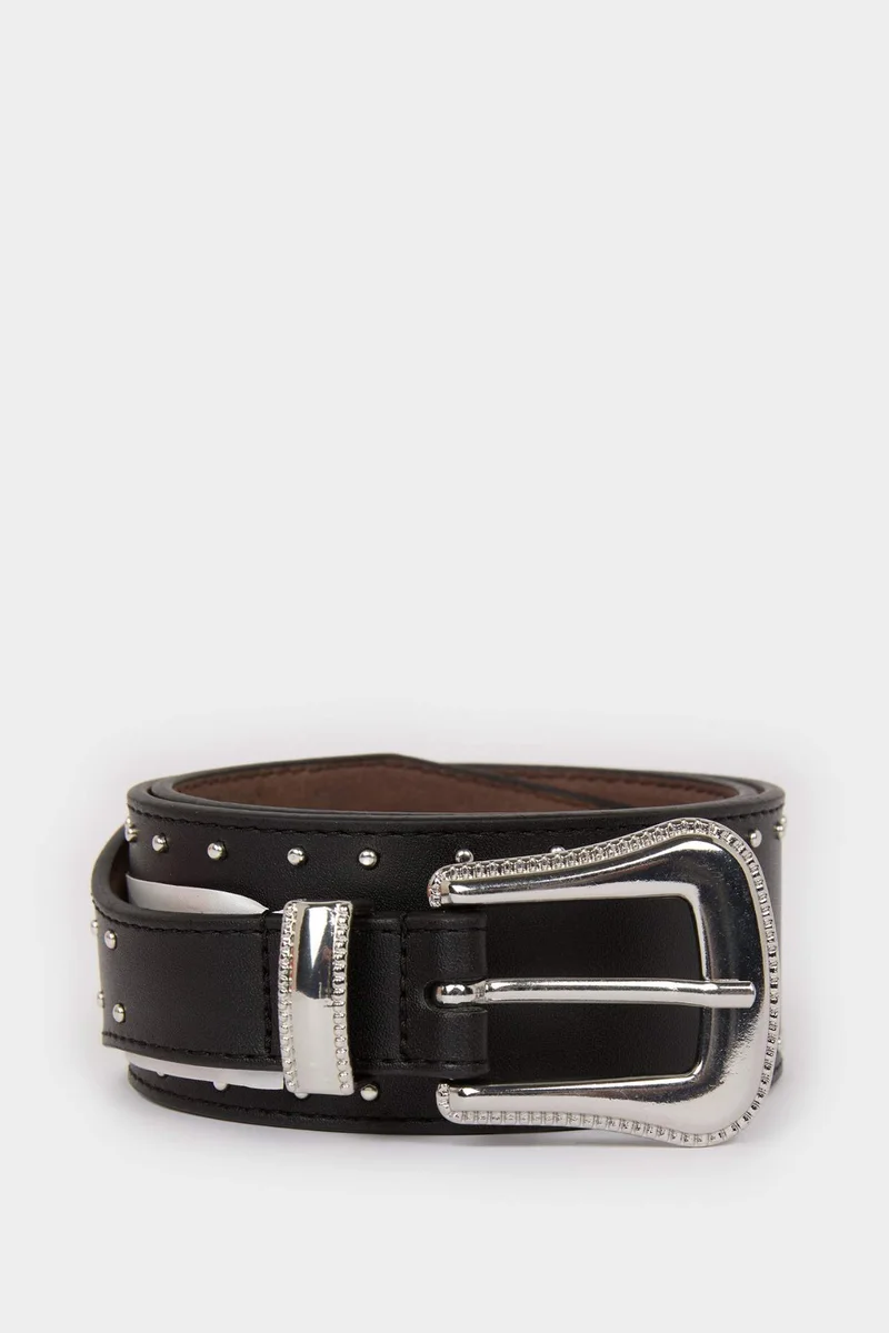 Woman Faux Leather Jean Belt
