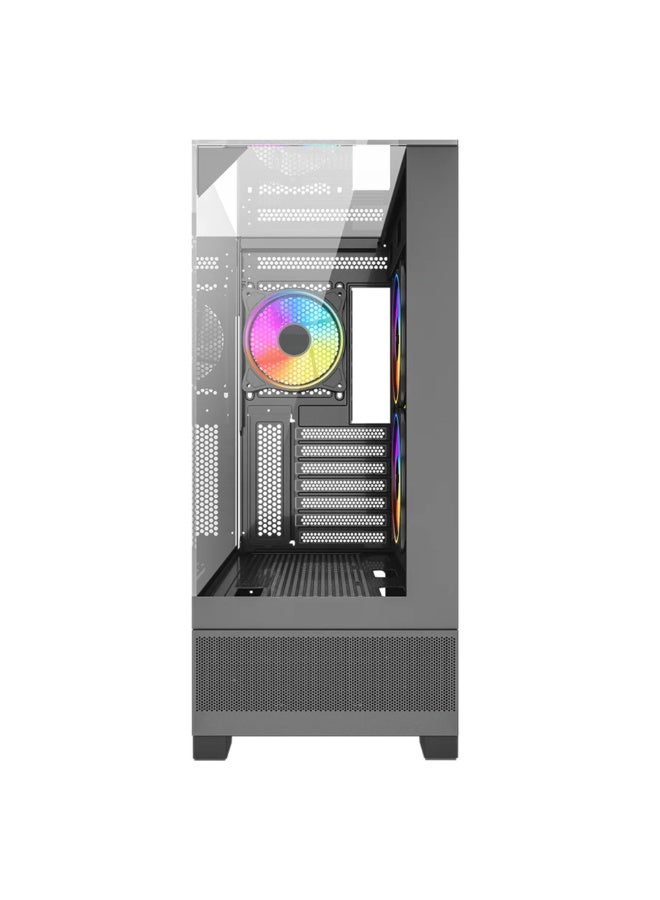 Ultimate Gaming PC Case – 3x RGB Fans, Tempered Glass, USB 3.0, 400mm GPU Clearance, ATX/mATX/ITX Compatible – Mid Tower Case  - Image 2