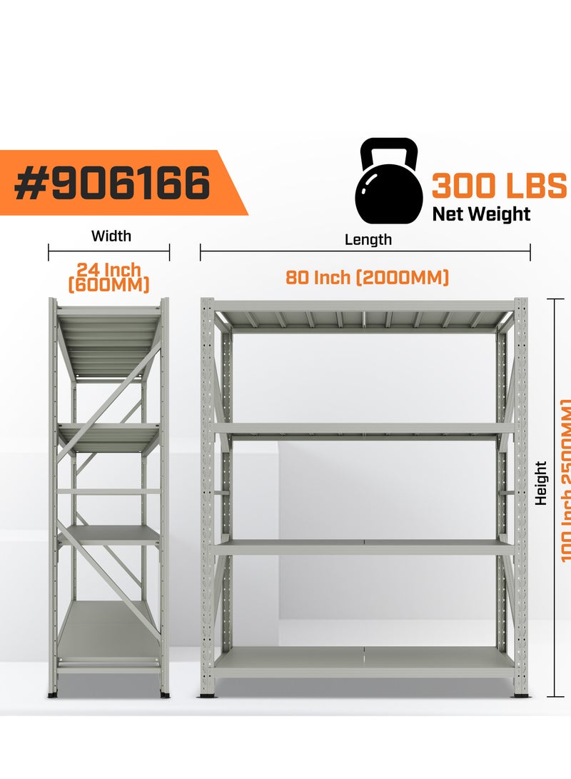 KSEIBI 4-Layer Storage Shelf  2000*600*2500mm – White, Adjustable, Heavy-Duty, Easy Assembly  - Image 2