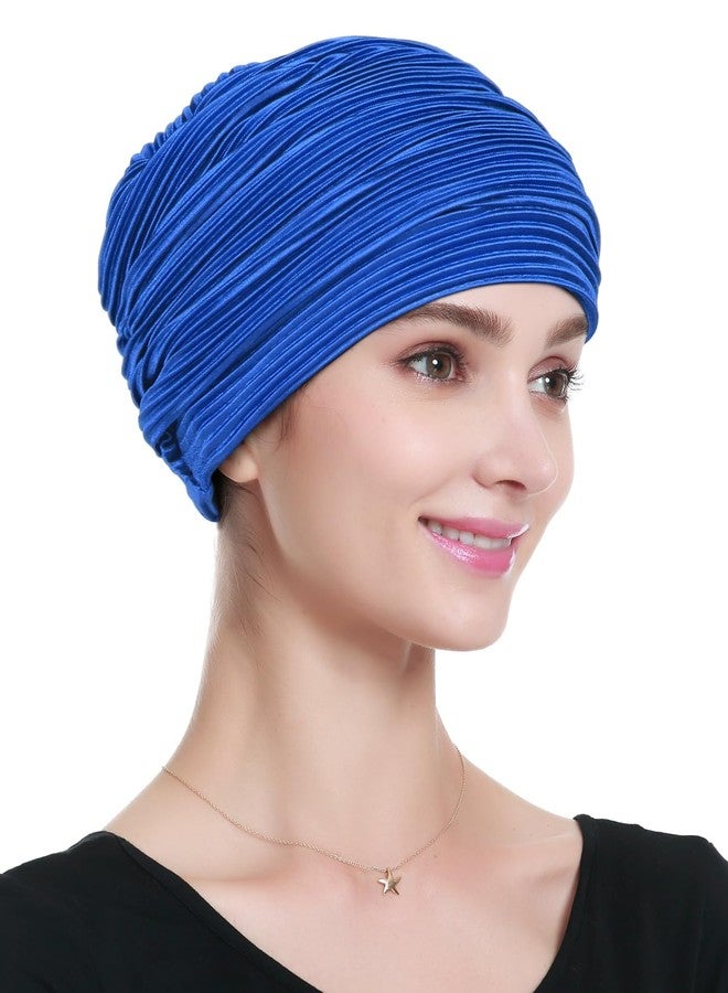 النورم قبعة بسيطة لسرطان الثدي للبنات، لون أزرق ملكي - Image 4