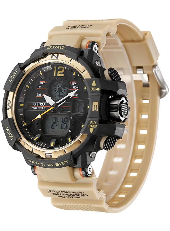 أسترو Men Analog+Digital Round Polyurethane Wrist Watch A22804-PPCB