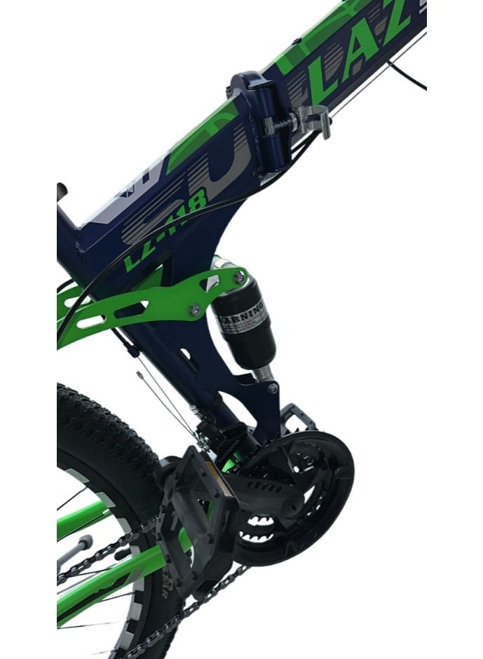 Lazer Star Foldable Gear Bicycle for Adults – 18-Speed Folding Jump Bike with Disc Brakes – Size 26" - Image 4