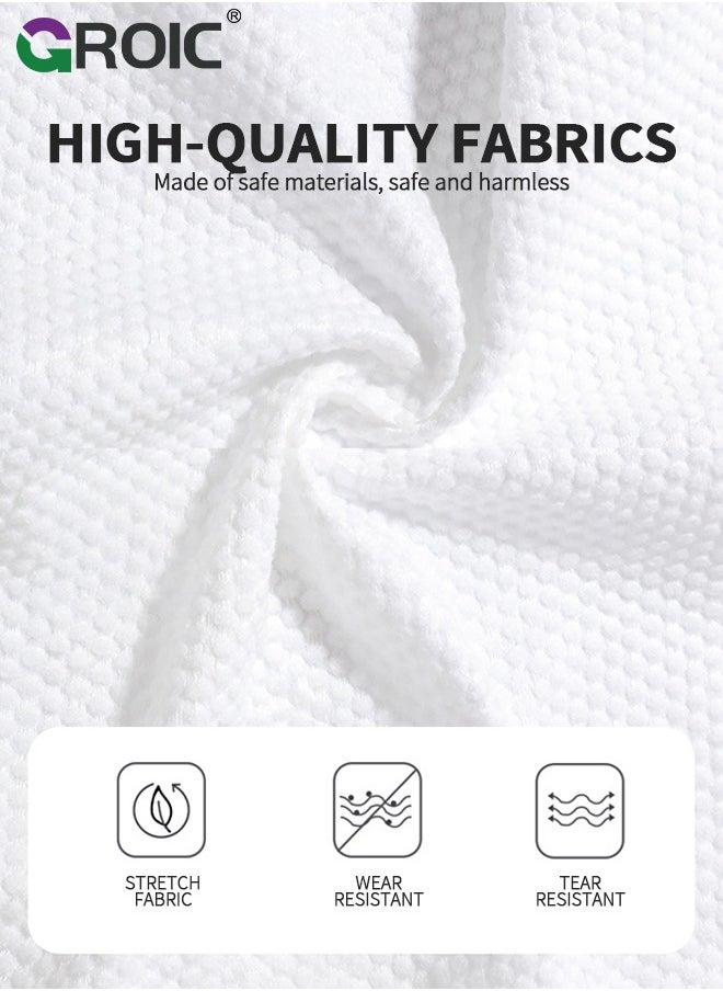 GROIC Disposable Robes,Disposable bathrobe and Disposable Dry Hair Cap,Non-woven Body Wrap Kimono Bathrobe for Hotel,Beauty Salon,Unisex & One Size Fits All Silk Robes for Men & Women  - Image 4