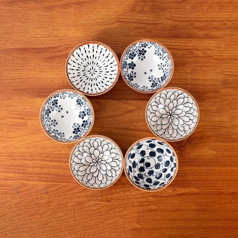 UniKart Set of 12 Pieces Japanese Ramen Porcelain Bowl 300ml for Serving Snack Gift Set for Kitchen Home Corporate Festive Gifting - Image 2