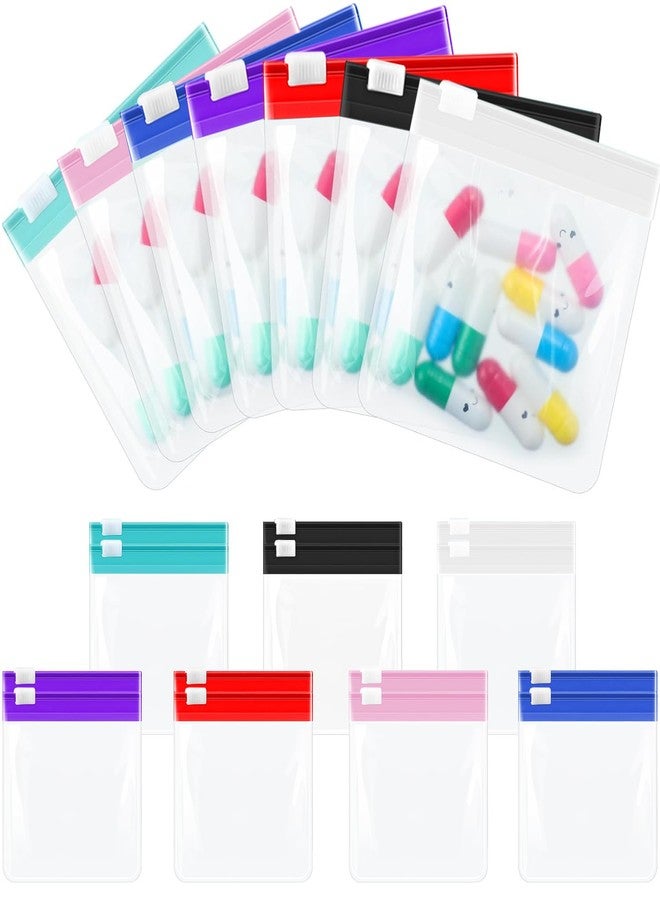 CoolShef حقيبة حبوب CoolShef، 14 قطعة، حقائب أدوية صغيرة قابلة لإعادة الاستخدام للسفر، حقيبة بسحاب محمولة، كيس تخزين بلاستيكي محكم الإغلاق، حاوية صغيرة الحجم وخفيفة الوزن لكبسولات المكملات الغذائية - Image 1