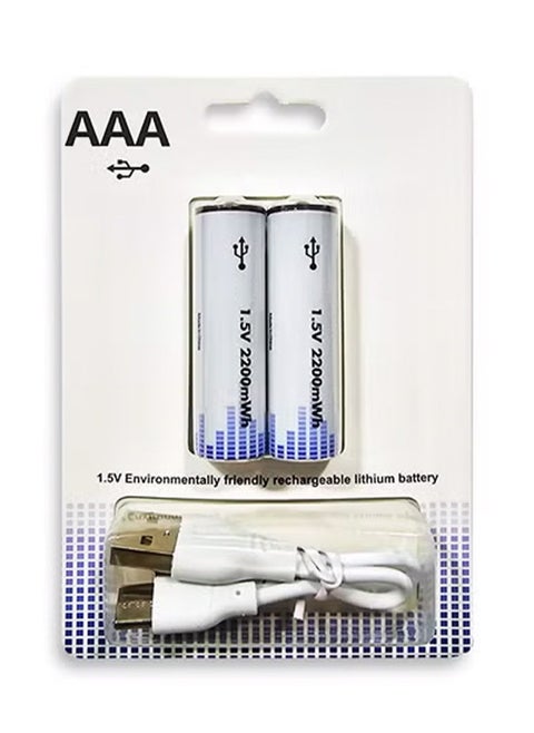 Lithium Rechargeable Battery Size AAA For Remote / Camera / Toys Capacity 600mWh Recharging with USB Type C cable