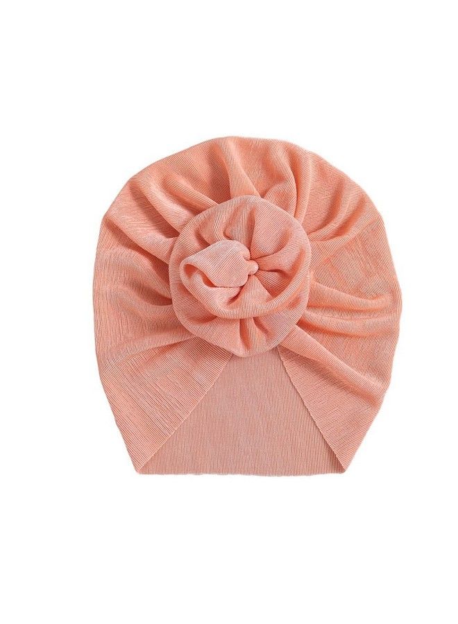 HUIXIANG Newborn Baby Headwrap Hat Soft Meryl Infant Toddler Kids Girls Turban Nursery Beanie Hats Flower Multicolor - Image 4